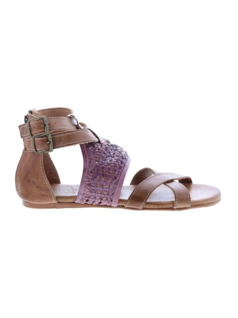 Bed Stu Womens Capriana Tan and Lilac Shoes (NWT)
